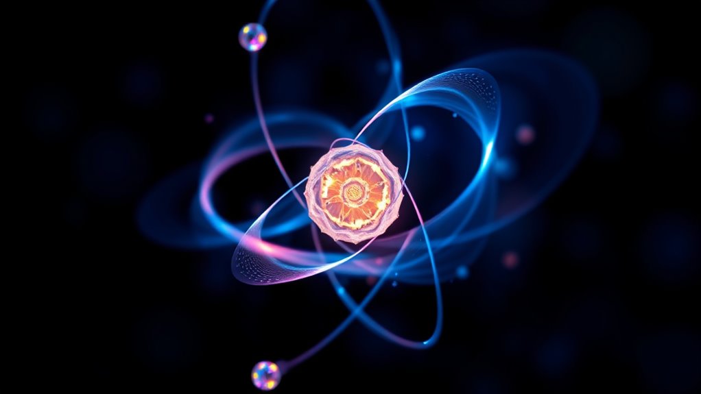atoms protons neutrons electrons