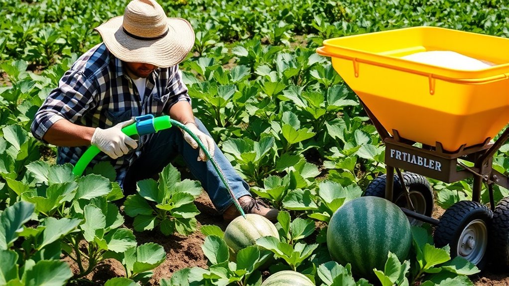 balanced fertilization ensures healthy melons