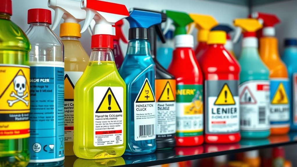 chemical hazard symbols and labels