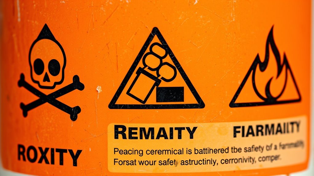 chemical hazard warning symbols