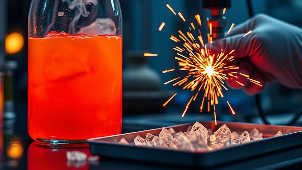chemical reactions causing explosions