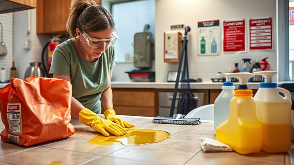 chemical spill decontamination protocol