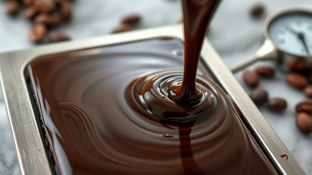 chocolate flow and texture