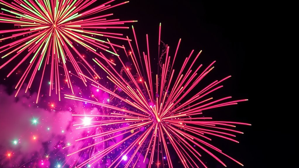 colorful pyrotechnic reactions