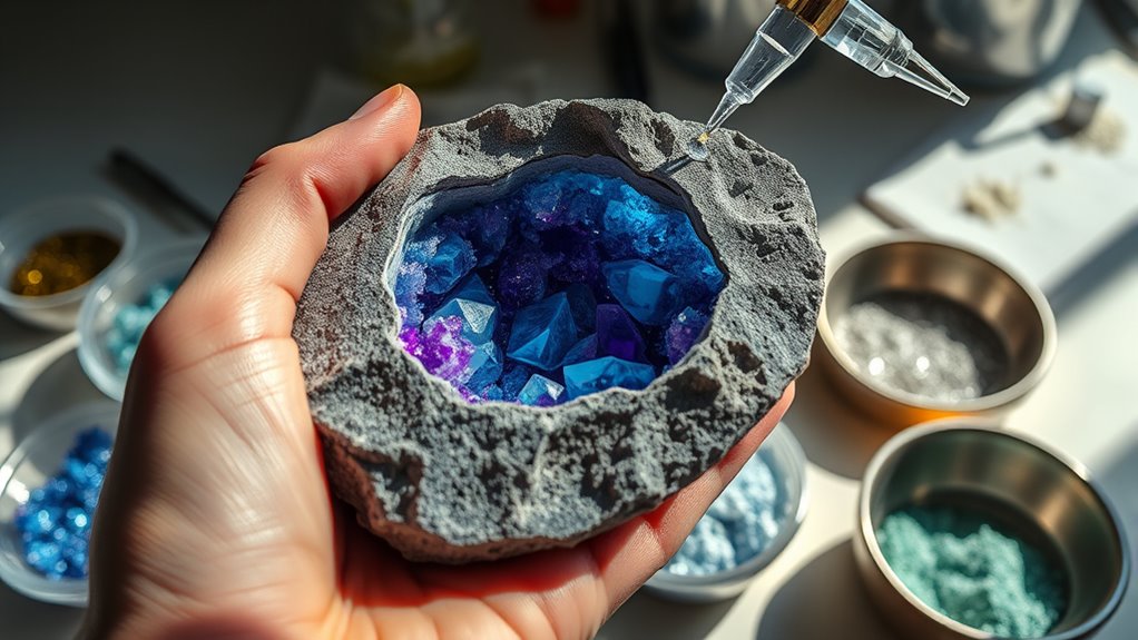 create homemade crystal geodes