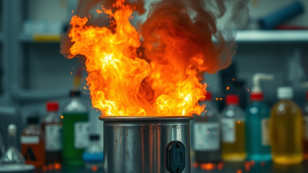 flammable substances cause explosions