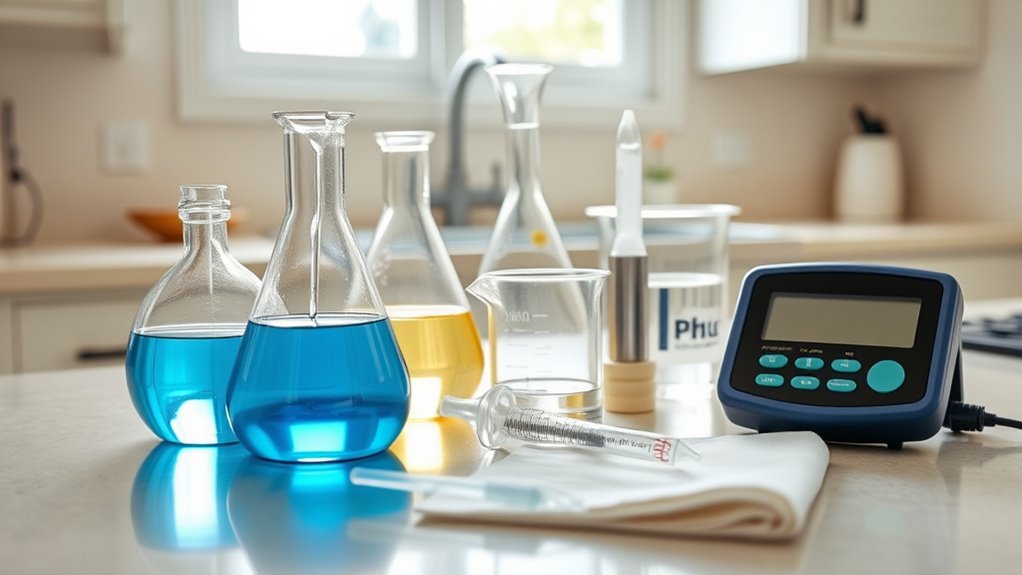 gather safety gear and glassware