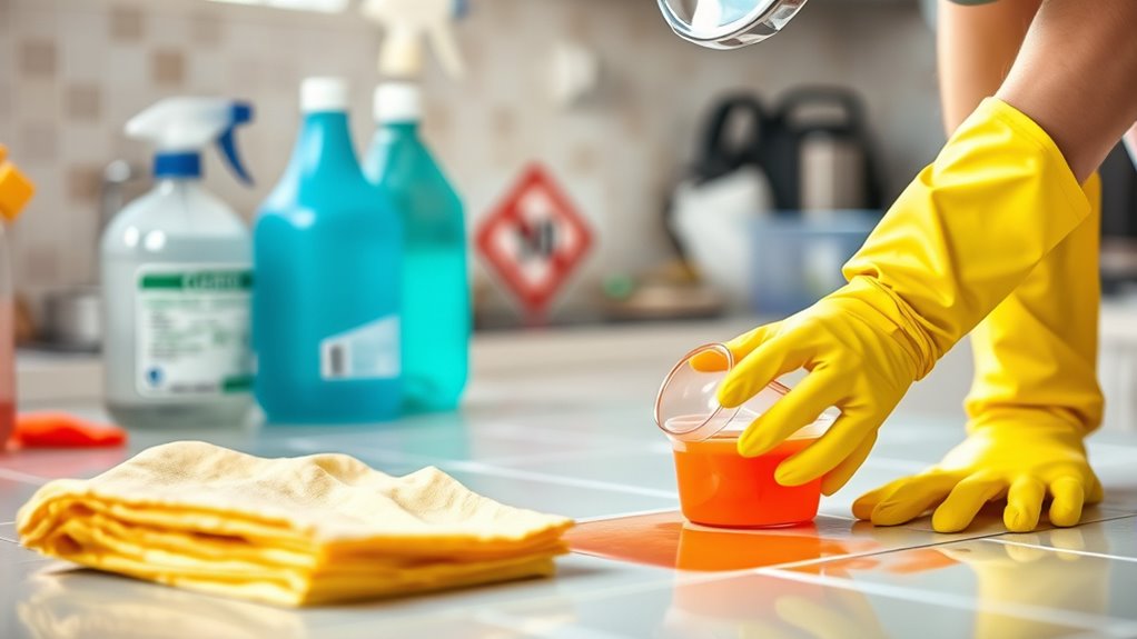 handle spills safely at home