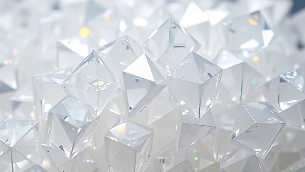 intricate symmetrical crystal patterns