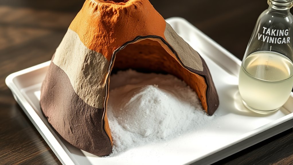 materials for volcano building