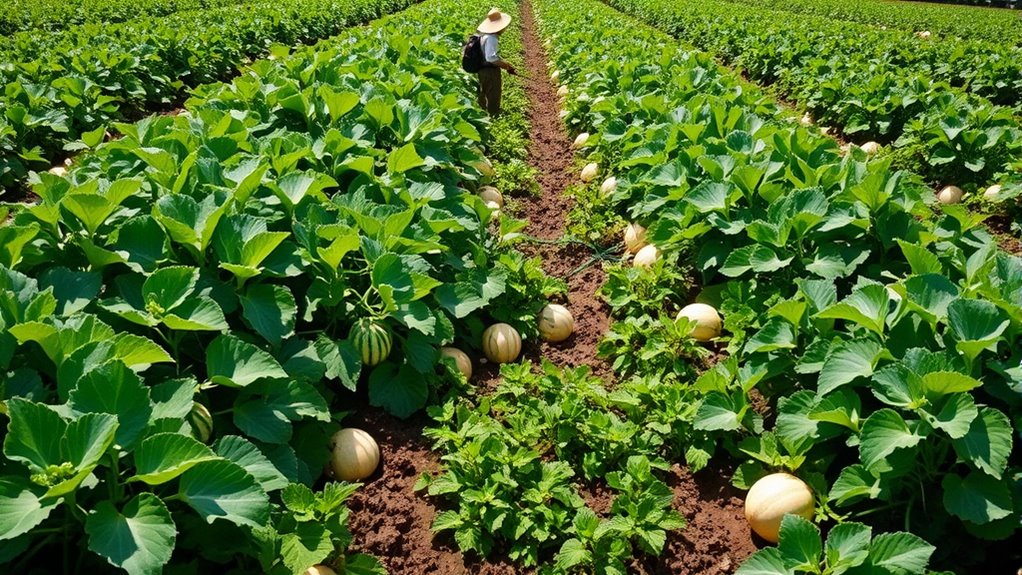 melon watermelon plantation care