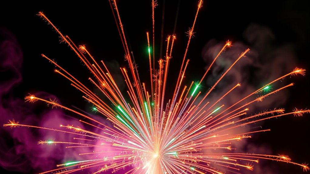 metal salts produce colorful fireworks
