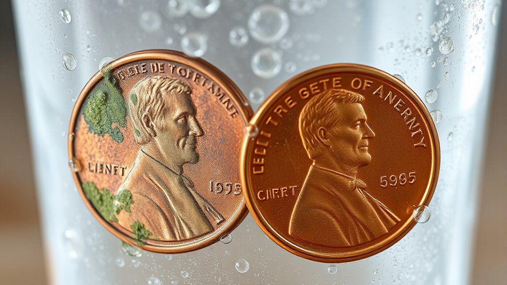old copper reacts faster