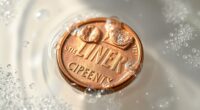 pennies react with vinegar
