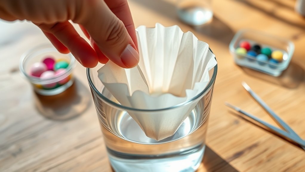 proper filter water contact
