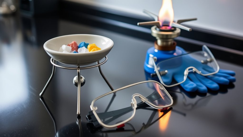 proper flame test setup
