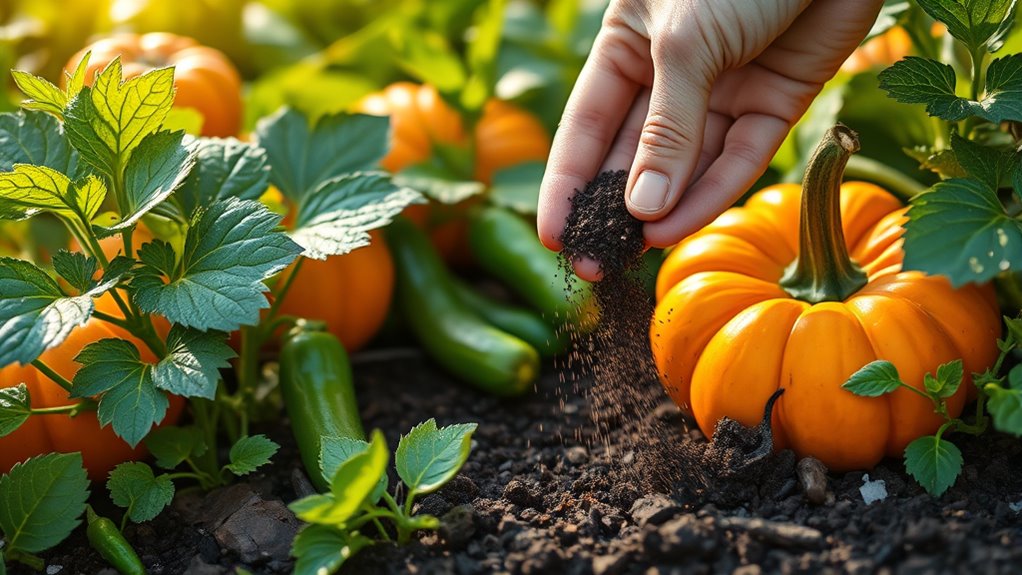 pumpkin cucumber pepper fertilization
