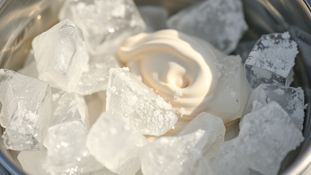 salt disrupts ice crystal formation