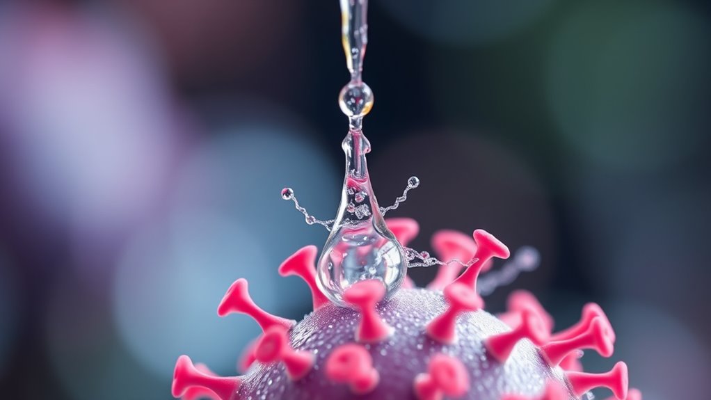 soap disrupts viral membranes
