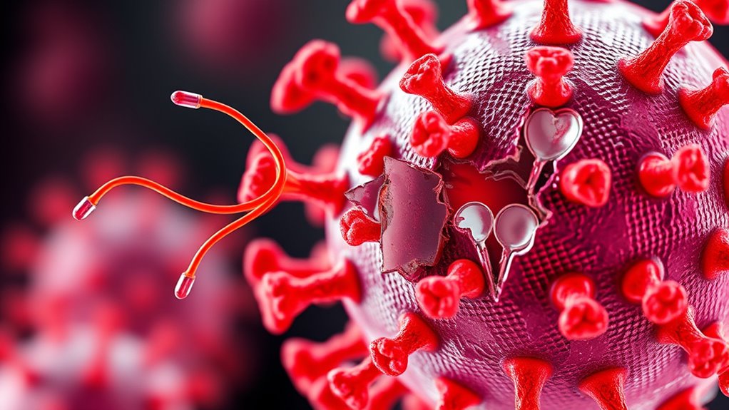 soap disrupts viral membranes