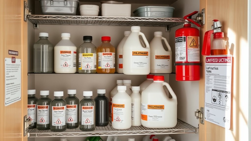 store chemicals safely at home