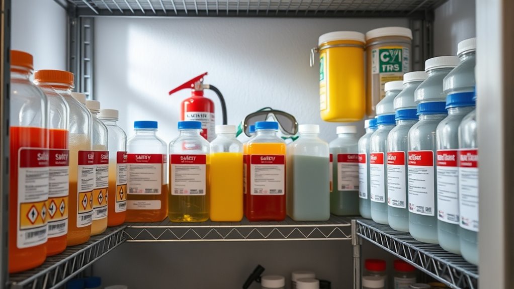store chemicals securely safely