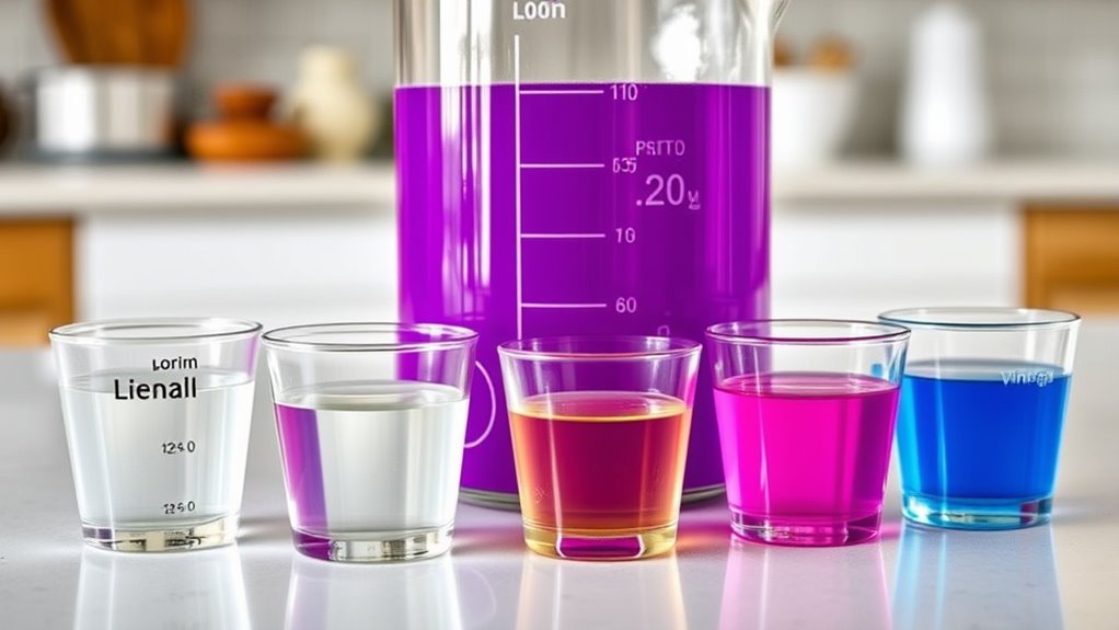 test household substances colors