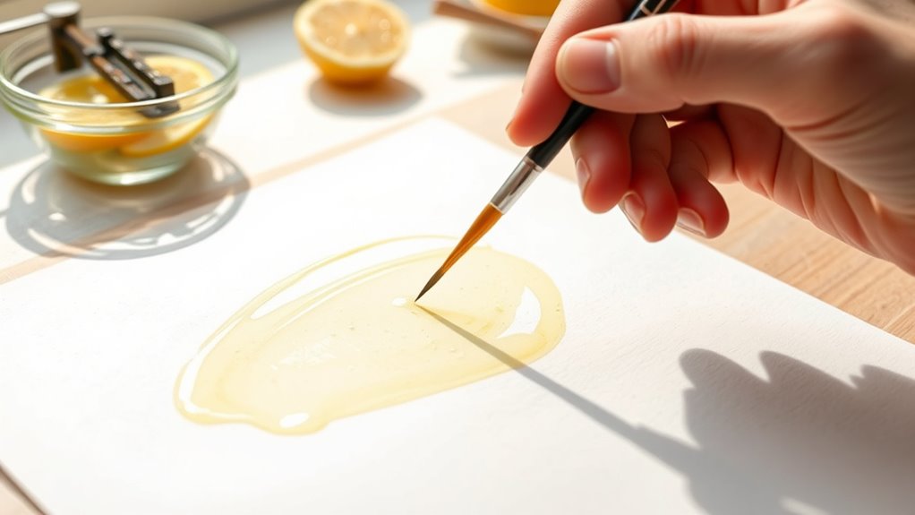 use lemon juice to reveal