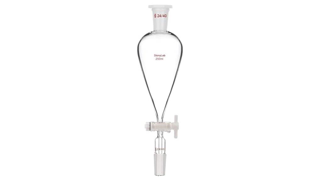 250ml borosilicate separatory funnel