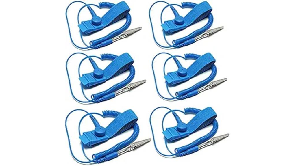 adjustable 6 pack esd wristbands