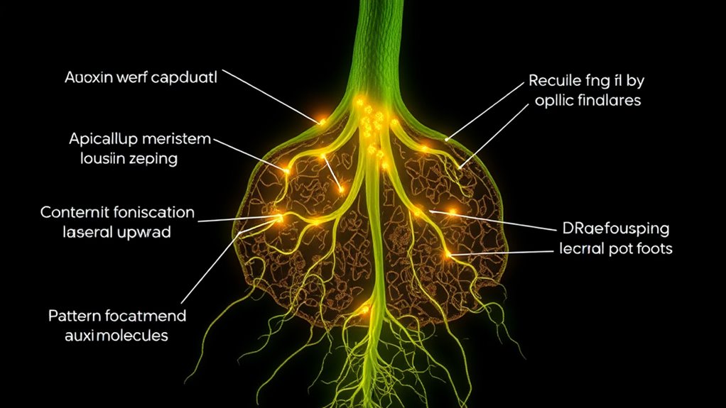 auxin gradients guide root patterning
