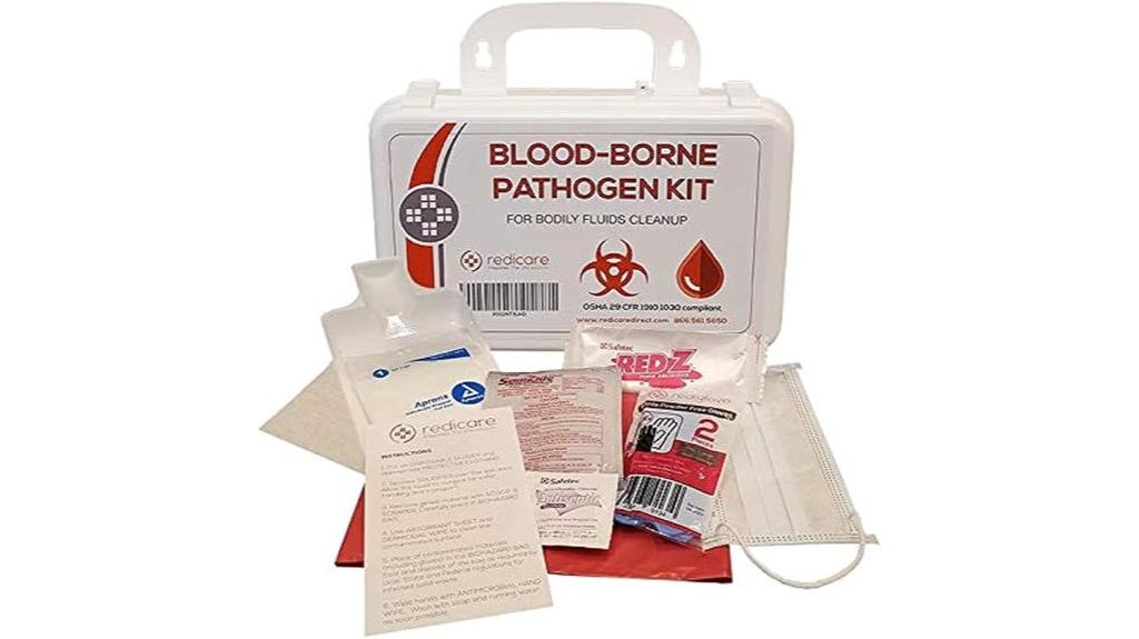 bloodborne pathogen cleanup supplies