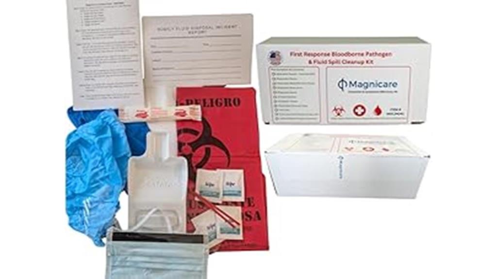 bodily fluid cleaning kit