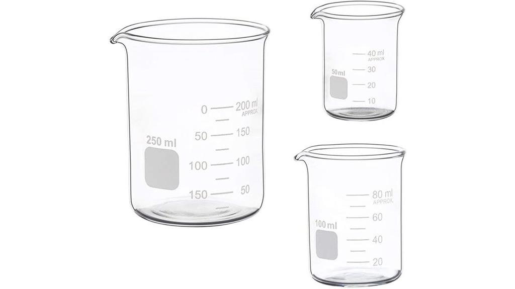 borosilicate glass measuring set