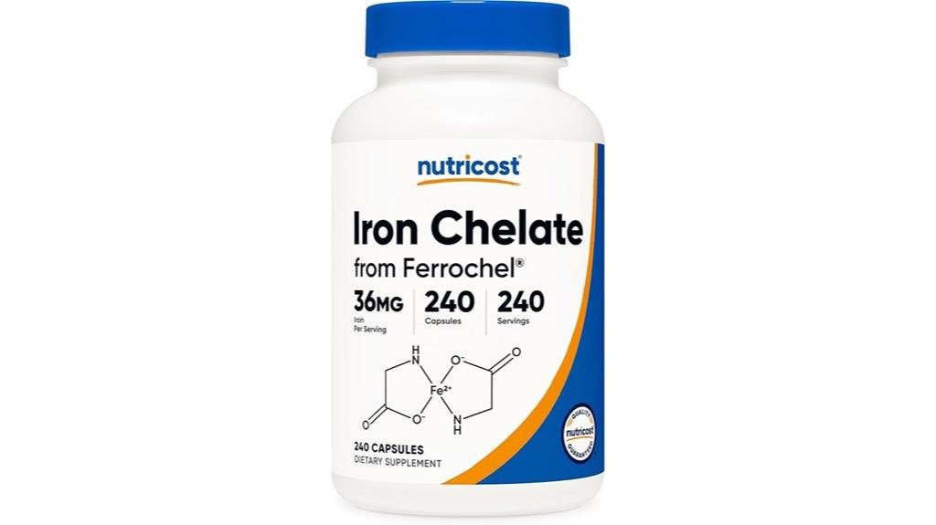 chelated iron 36mg capsules