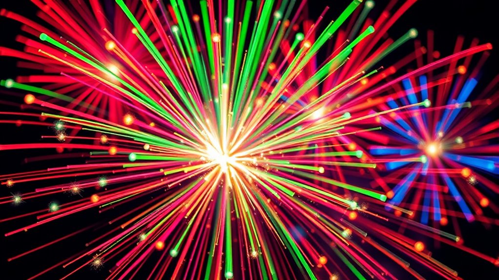 chemical compounds produce vibrant fireworks