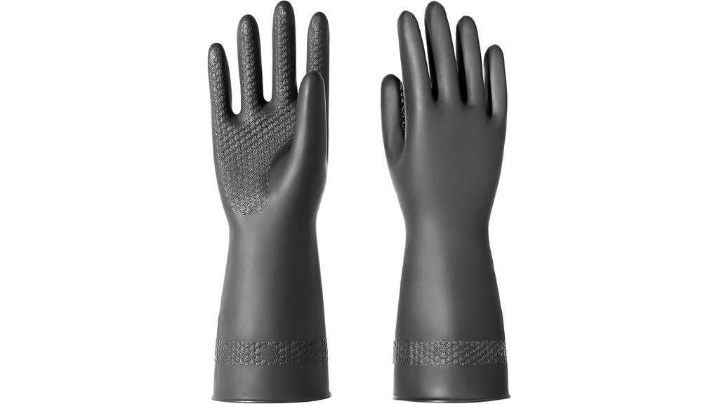 chemical resistant latex gloves
