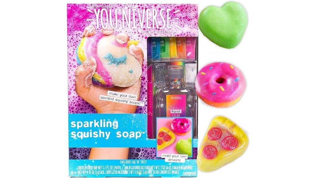 colorful squishy soap sets