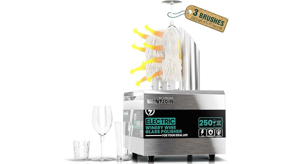commercial wine glass drying