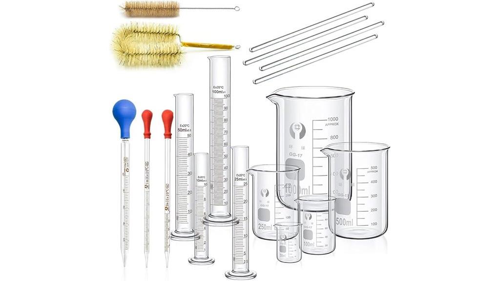 complete laboratory glassware set