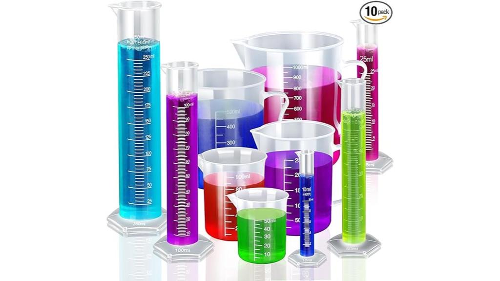 complete set of measuring cylinders