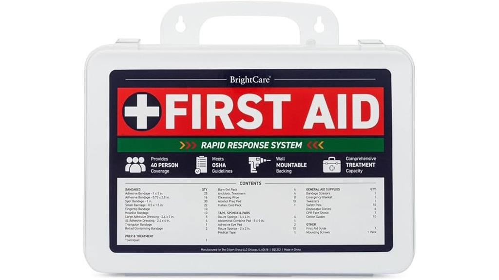 comprehensive wall mounted first aid