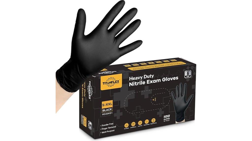 disposable nitrile exam gloves