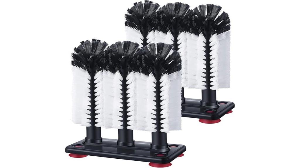 dual brush set with suction