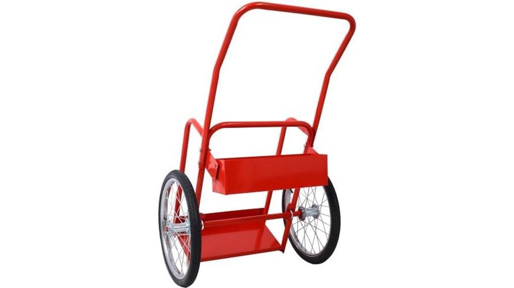 dual cylinder cart with wheels