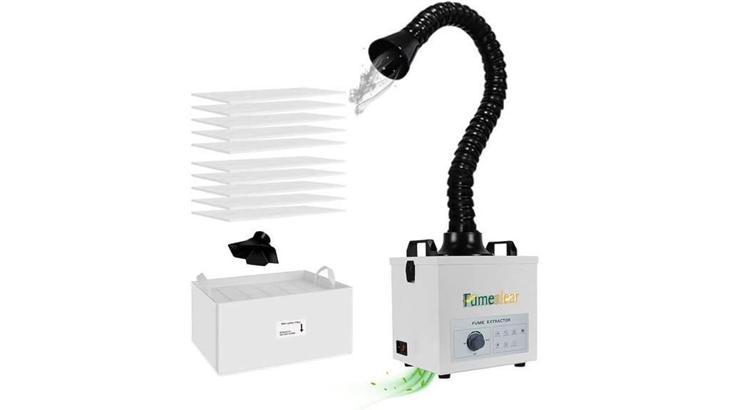 high capacity solder fume extractor