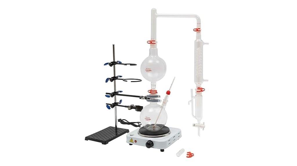large glass distillation apparatus