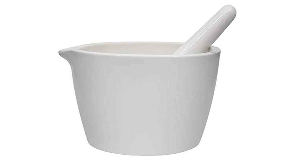 large porcelain mortar set