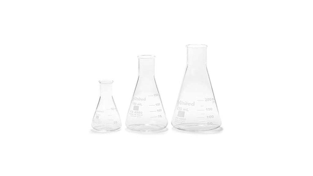 narrow mouth glass flask