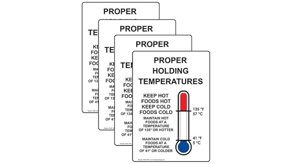 proper temperature holding labels